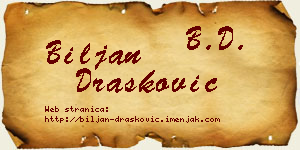 Biljan Drašković vizit kartica